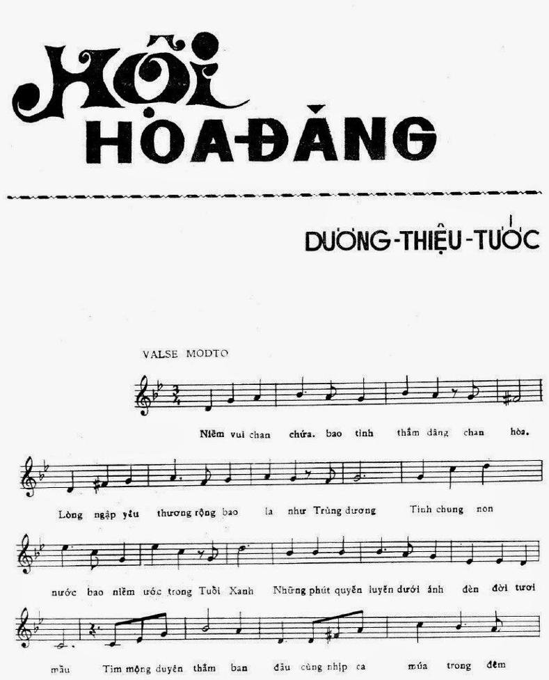 Sheet nhạc Hội Hoa Đăng